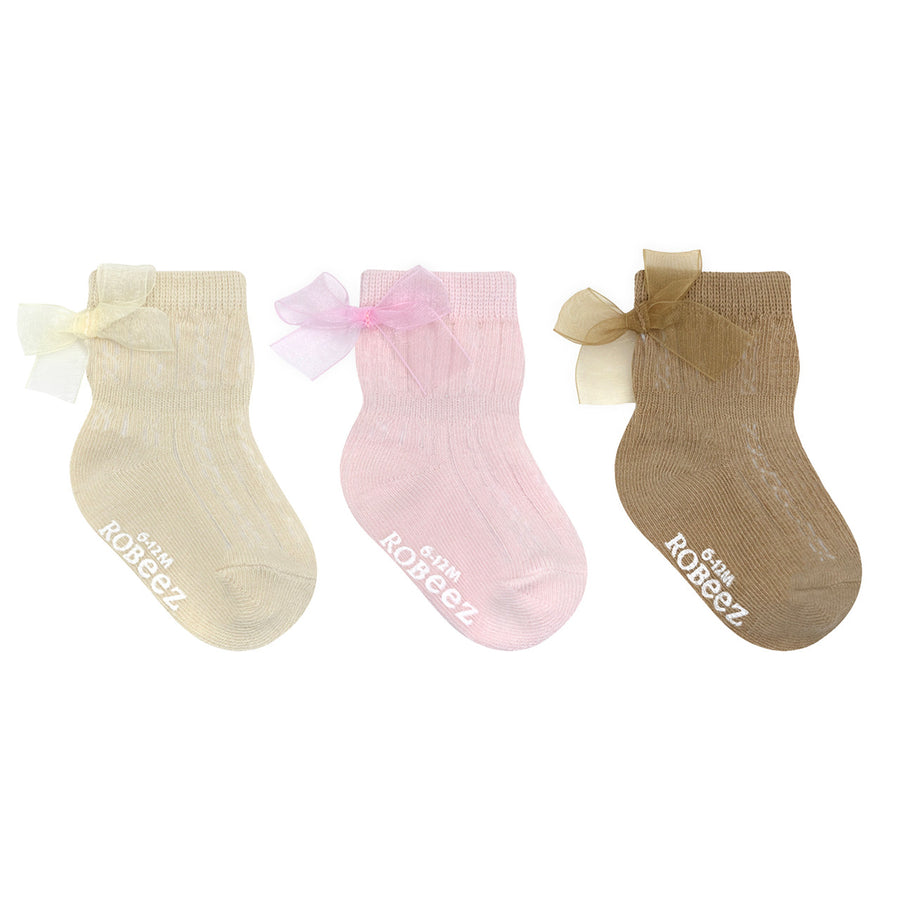3-Pack Baby Socks - Marie's Cable Tops