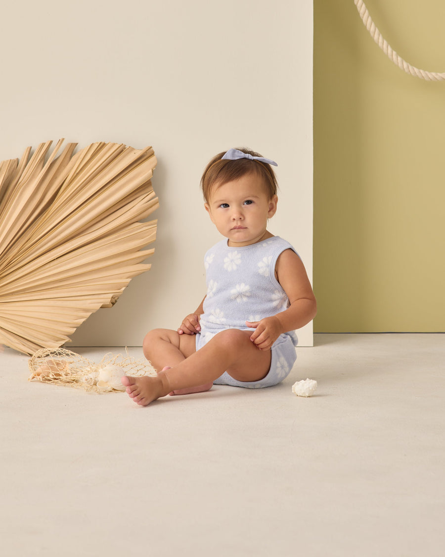 Cinch Playsuit - Periwinkle Daisy