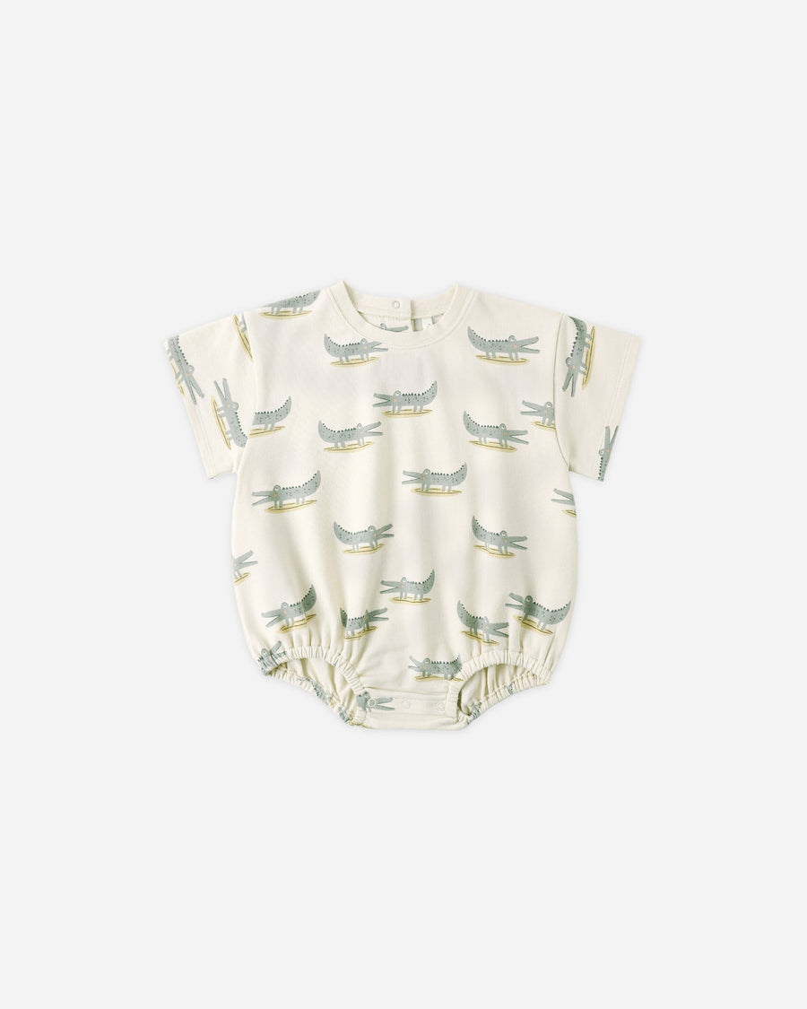 Relaxed Bubble Romper - Alligators