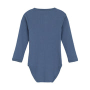 Long Sleeve Ribbed Bodysuit - China Blue