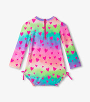 Kaleidescope Hearts Baby Rashguard Swimsuit