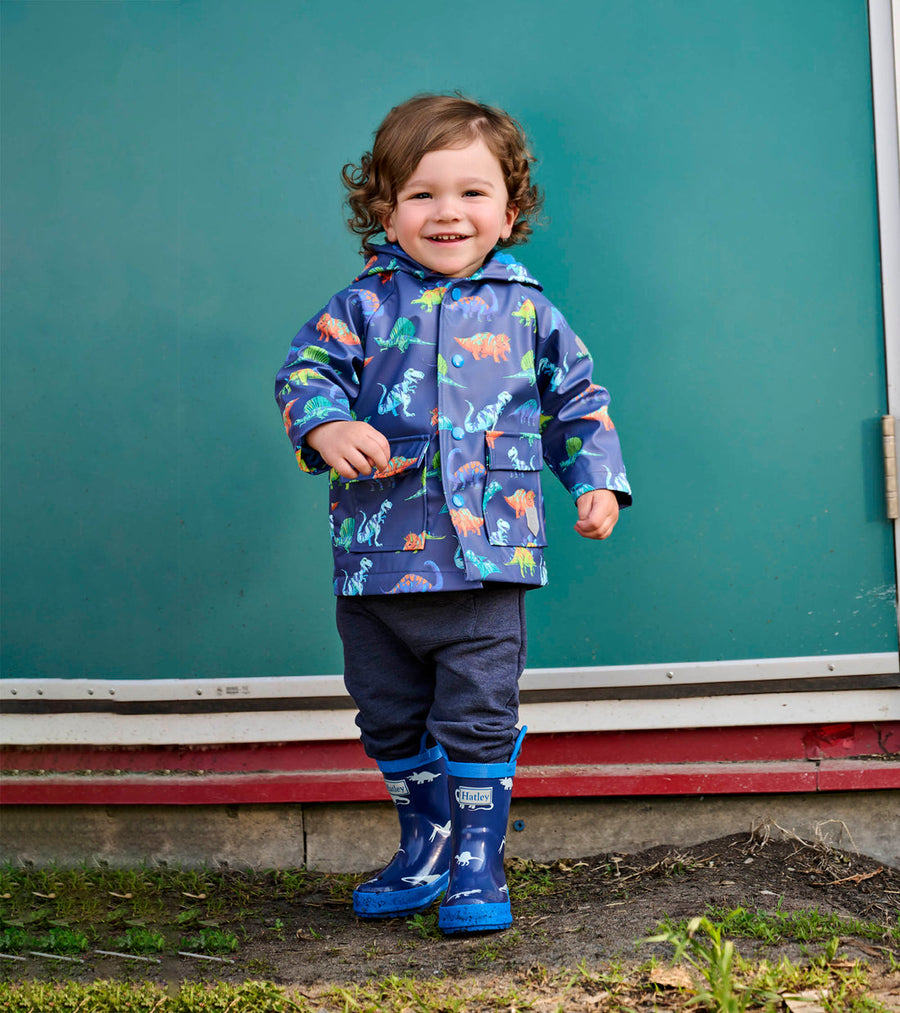 Rain Boots with Handles - Little Dinos