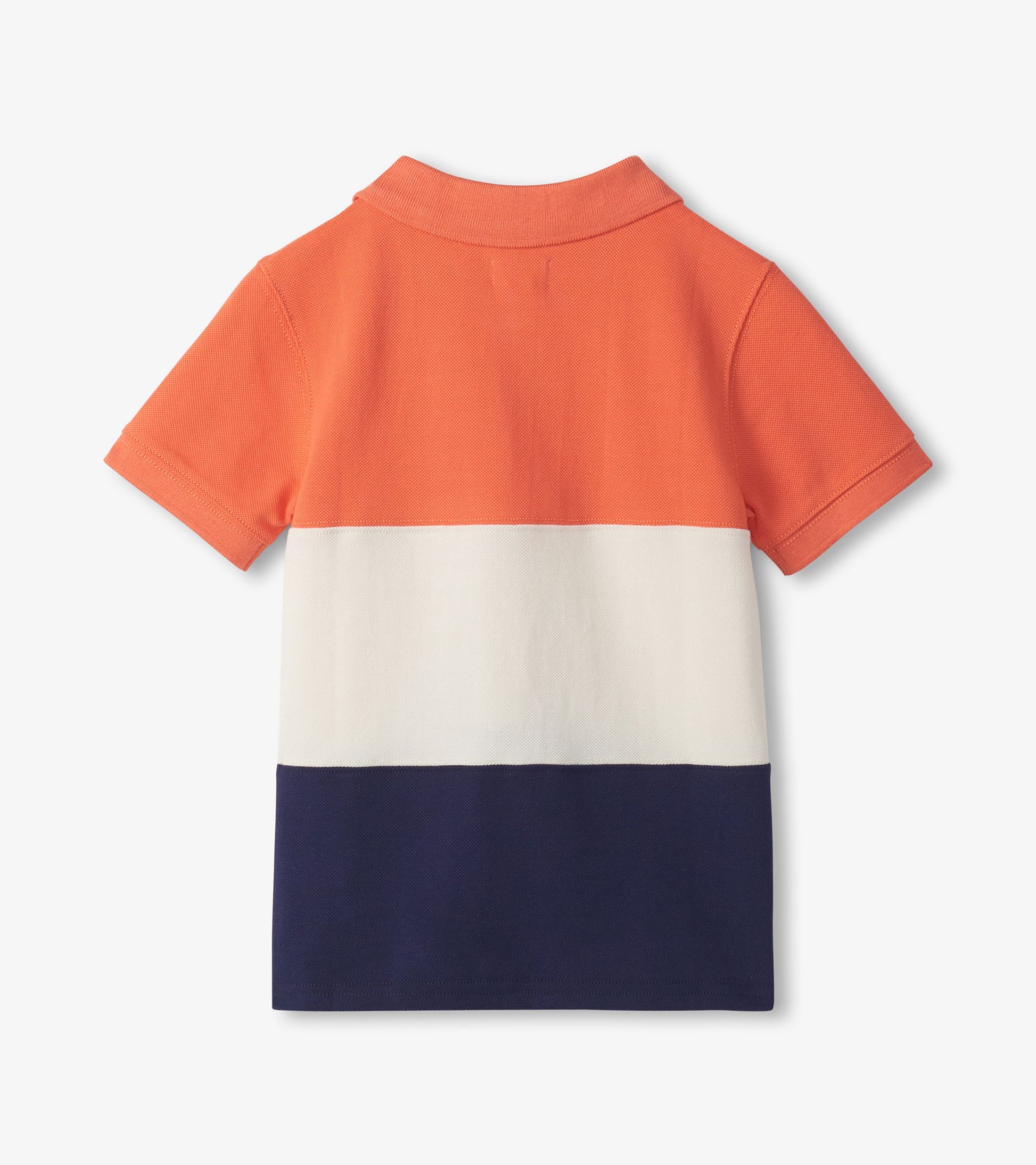 Color Block Polo - Flamingo