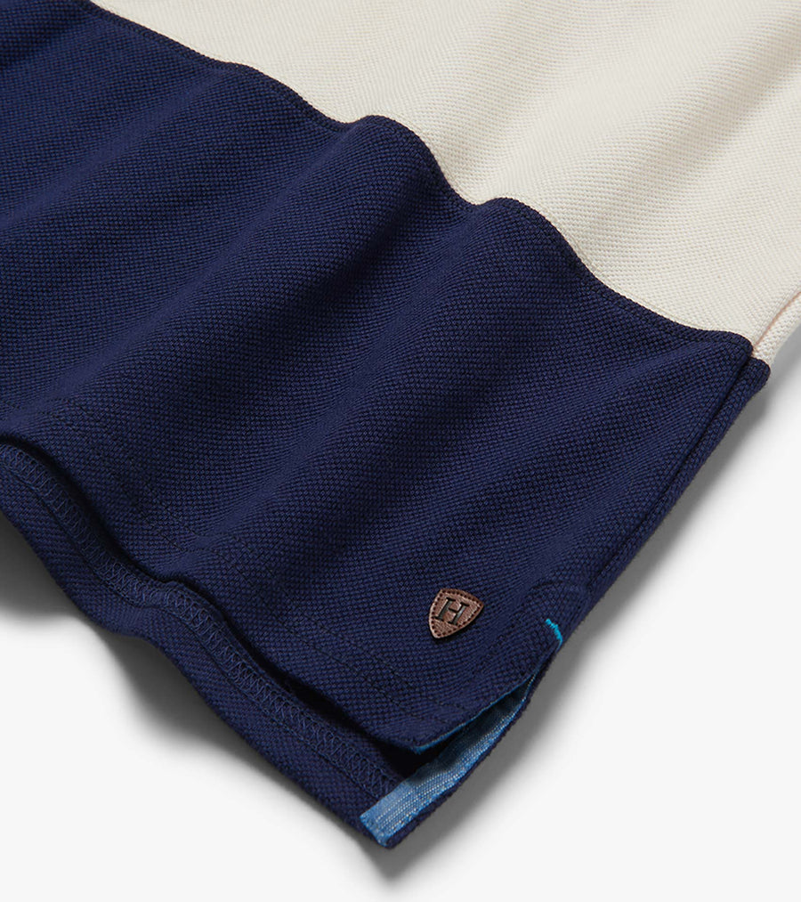 Color Block Polo - Flamingo