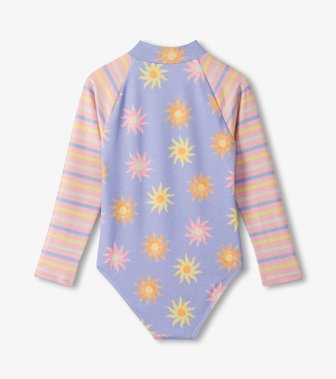 Girls Faded Suns Longsleeve Rashguard Swimsuit