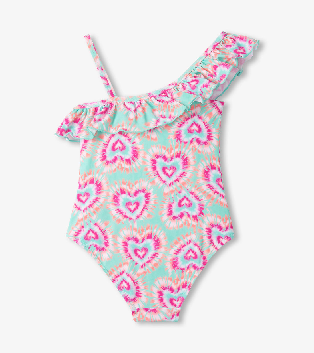 Glow Hearts Ruffle Trim Swimsuit