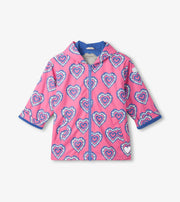 Zip Up Rain Jacket - Heart Burst Color Change