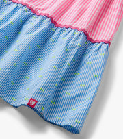 Strappy Midi Dress - Mixed Seersucker