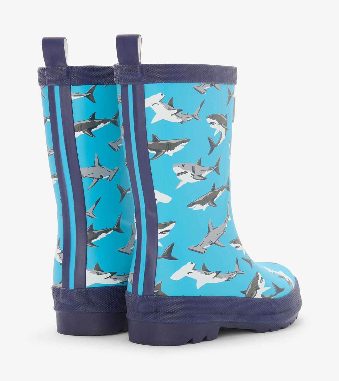 Matte Rain Boots- Shark Party