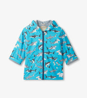 Color Changing Rain Jacket - Shark Party