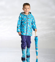 Color Changing Rain Jacket - Shark Party