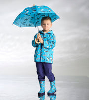 Color Changing Rain Jacket - Shark Party