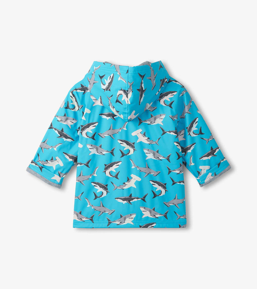 Color Changing Rain Jacket - Shark Party