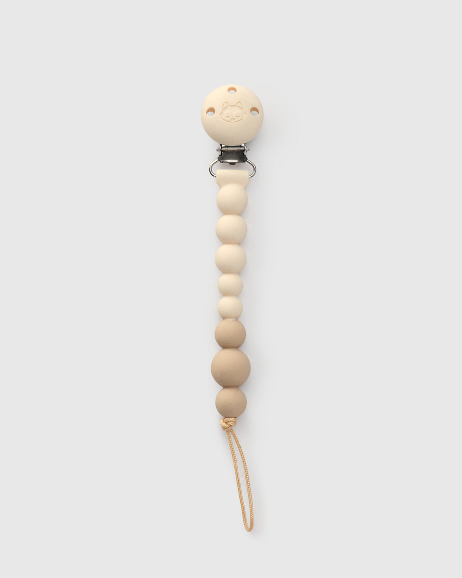 Silicone Pacifier Clip - Coconut Milk