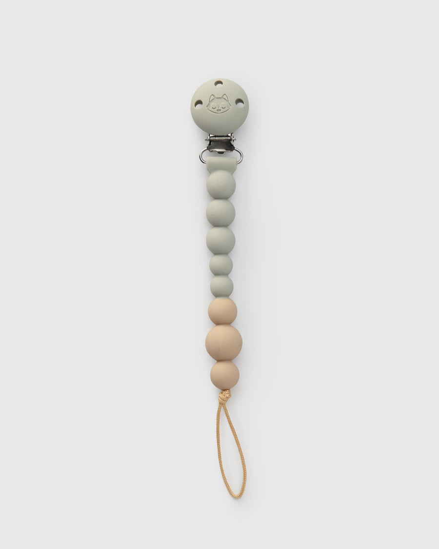 Silicone Pacifier Clip - Grey