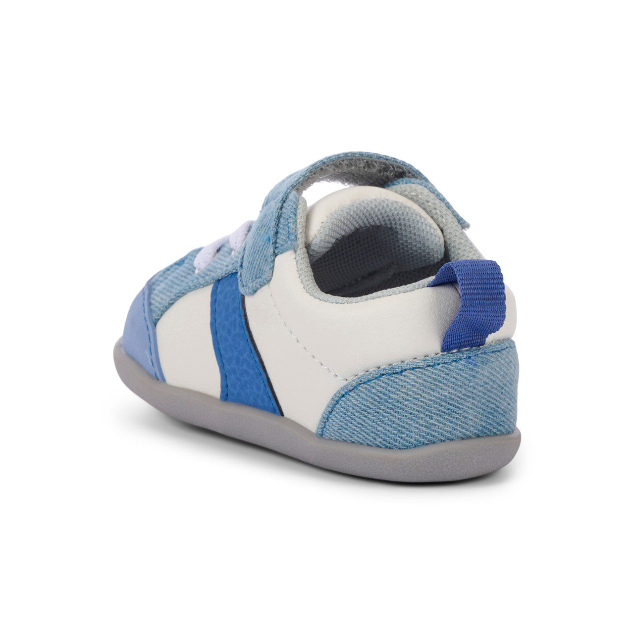 Connor Mini (First Walker) - White/Washed Denim