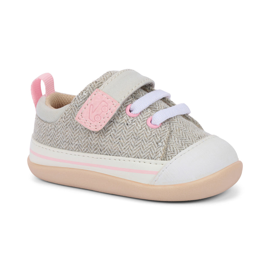 Stevie Mini  (First Walker) - Gray Herringbone