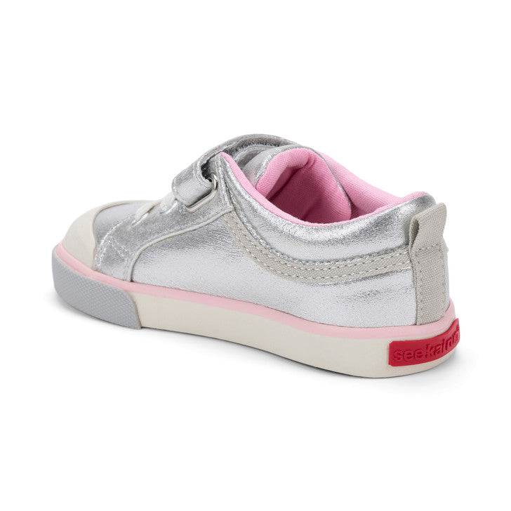 Kristin Sneaker - Silver/Pink
