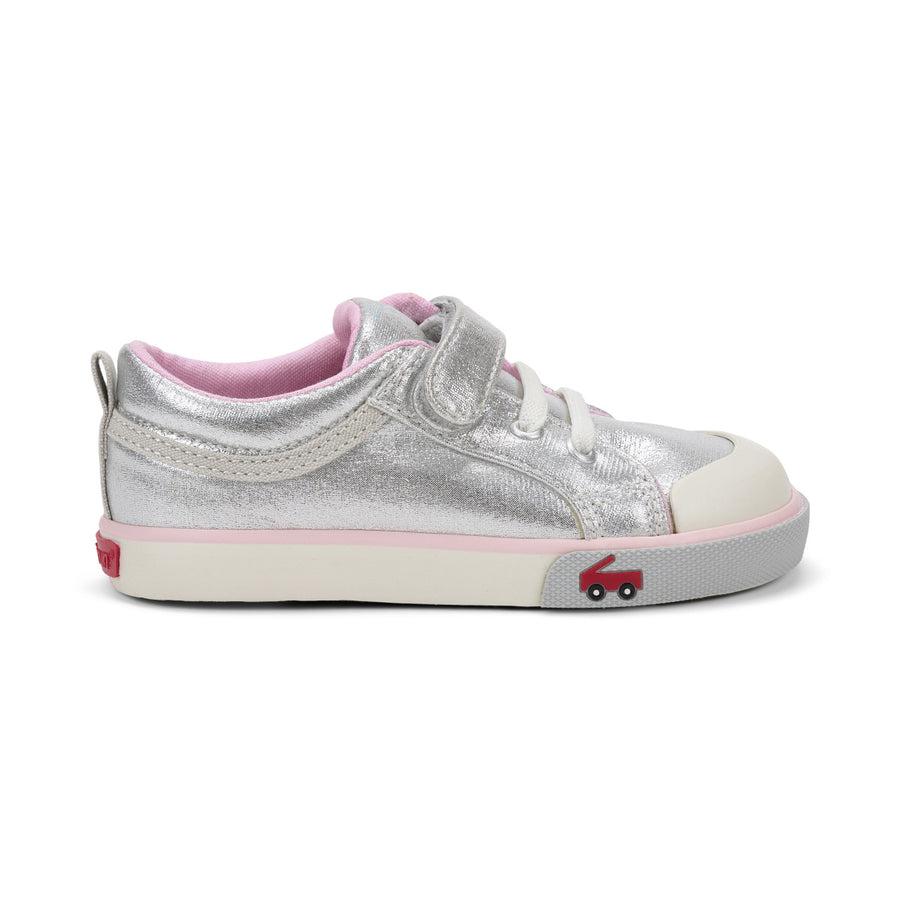 Kristin Sneaker - Silver/Pink