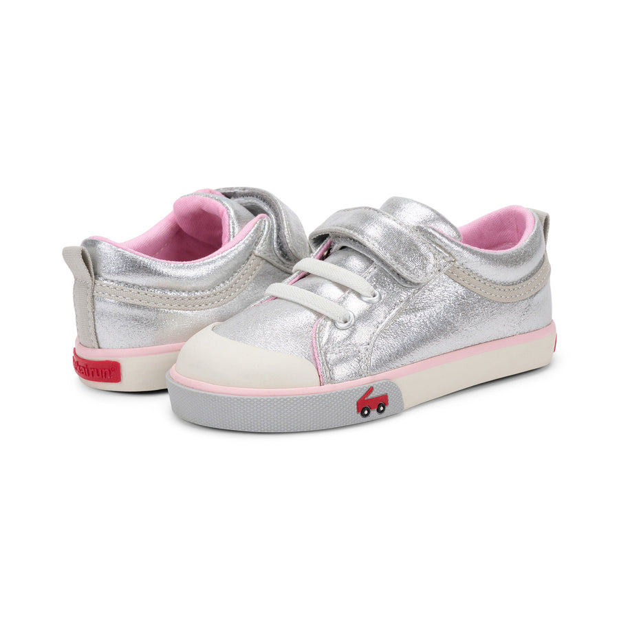 Kristin Sneaker - Silver/Pink