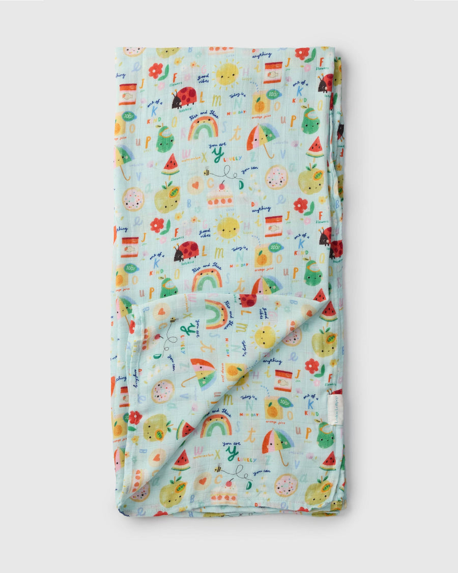 Muslin Swaddle - Alphabet Smiles