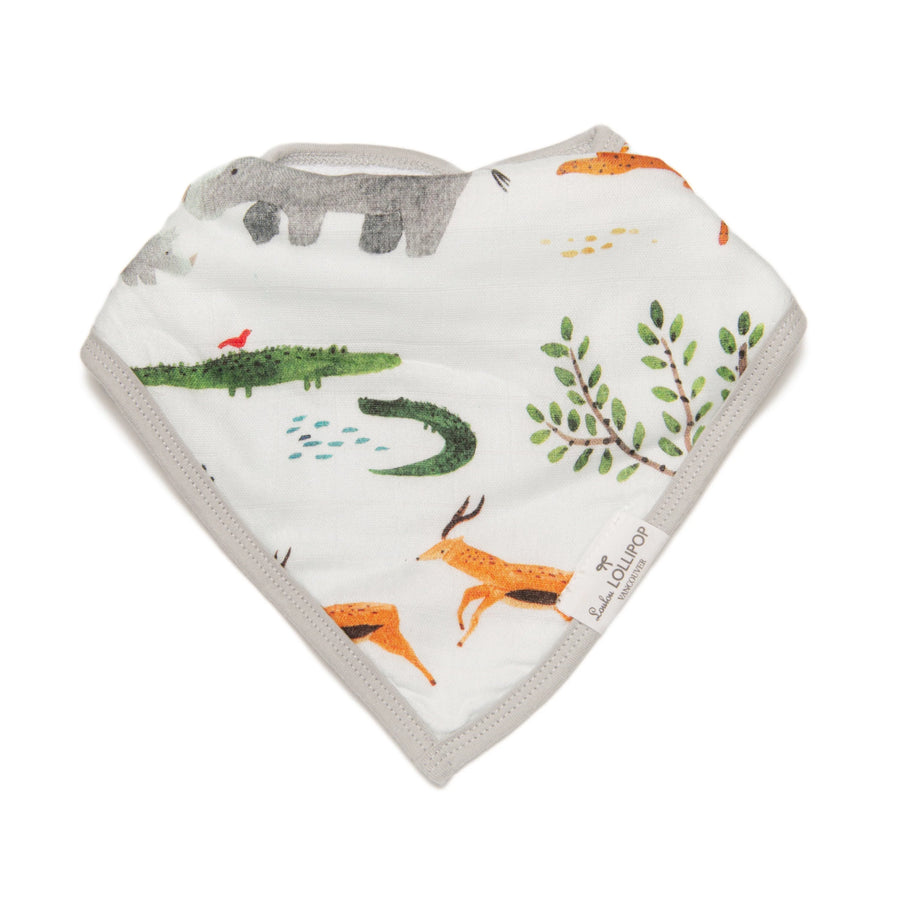 Luxe Muslin Bandana Bib Set - Safari Jungle