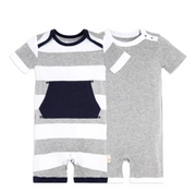 2 Pack Pocket Shortalls - Heather Grey