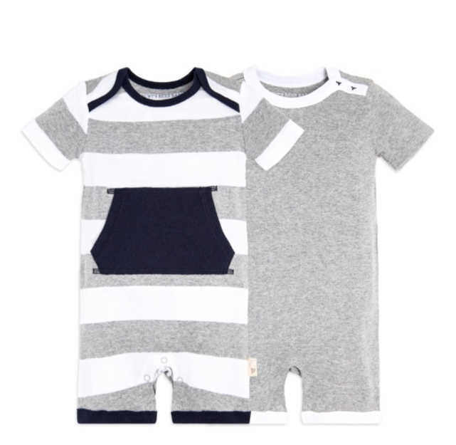2 Pack Pocket Shortalls - Heather Grey