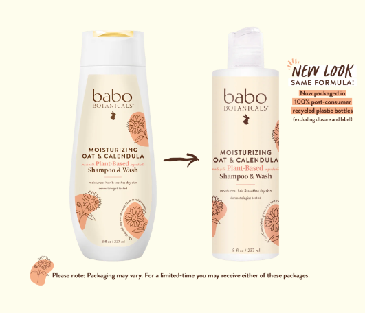 Moisturizing Oat & Calendula Baby Shampoo & Wash - 8 oz.