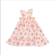 Smocked Ruffle Sundress and Diaper Cover - Sweet Peach