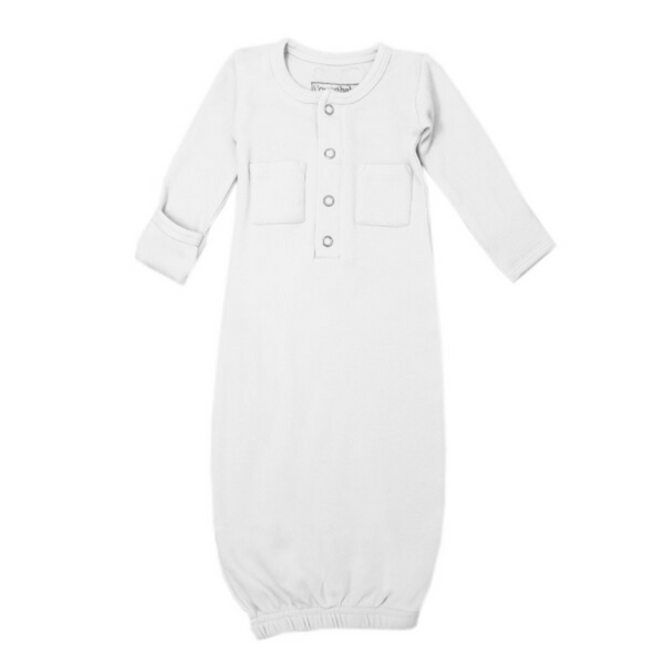 Preemie/Newborn Organic Cotton Gown - Various Colors