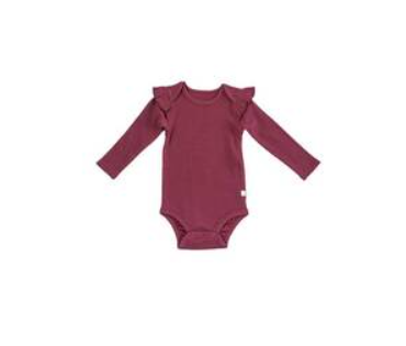 Waffle Long Sleeve Bodysuit - Sugar Plum