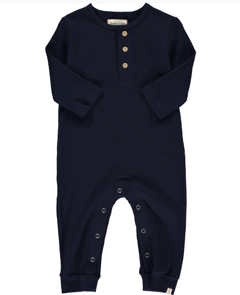 MASON Rib Romper - Navy Rib