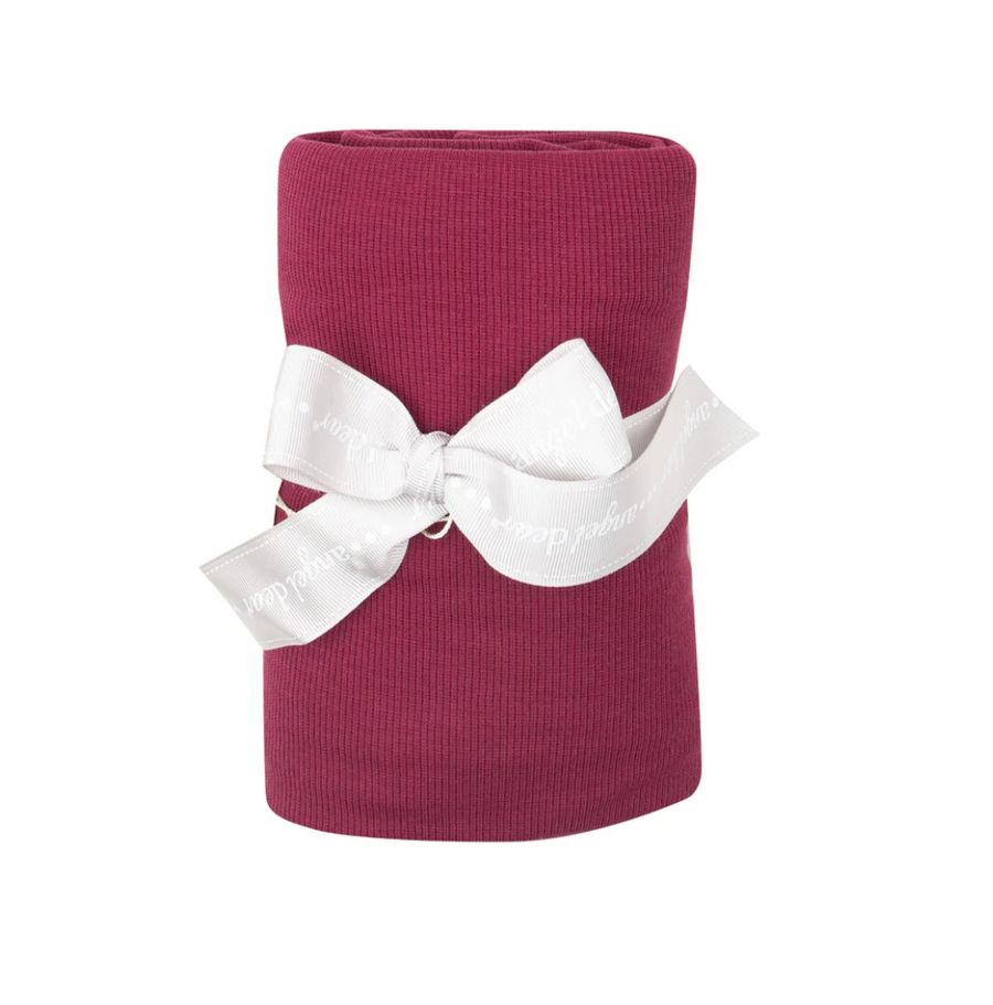 Ribbed Swaddle Blanket - Rose Bud