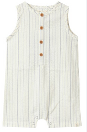 Cabin Playsuit - Cream and Blue Stripes