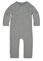 Quilted Bee Wrap Front Jumpsuit - Heather Grey