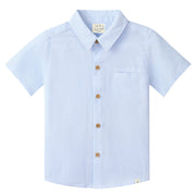 Newport Woven Shirt - Pale Blue Seersucker