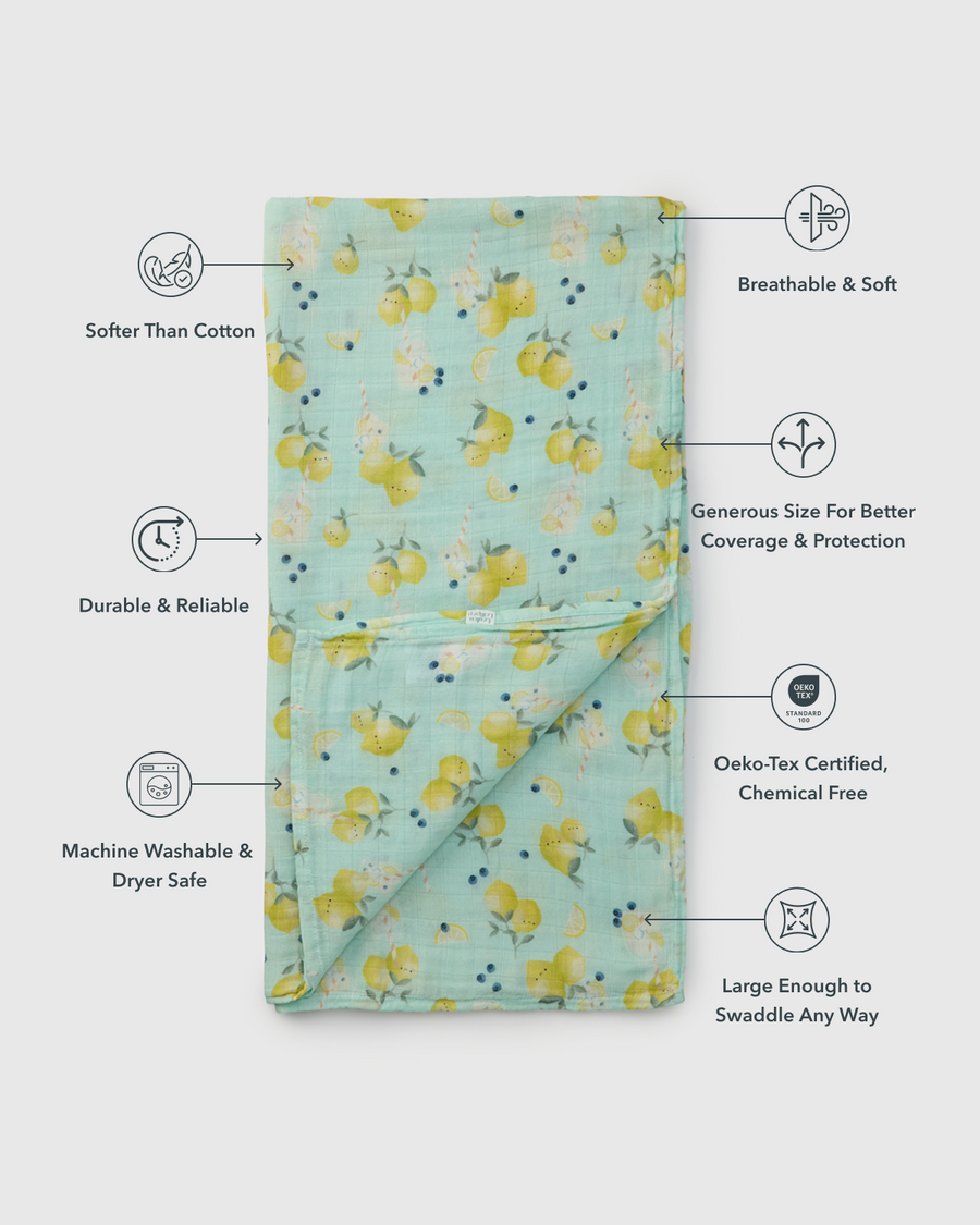 Muslin Swaddle - Lemon Squeezy