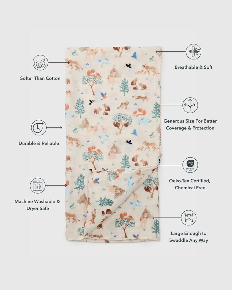 Muslin Swaddle - Llama Adventures