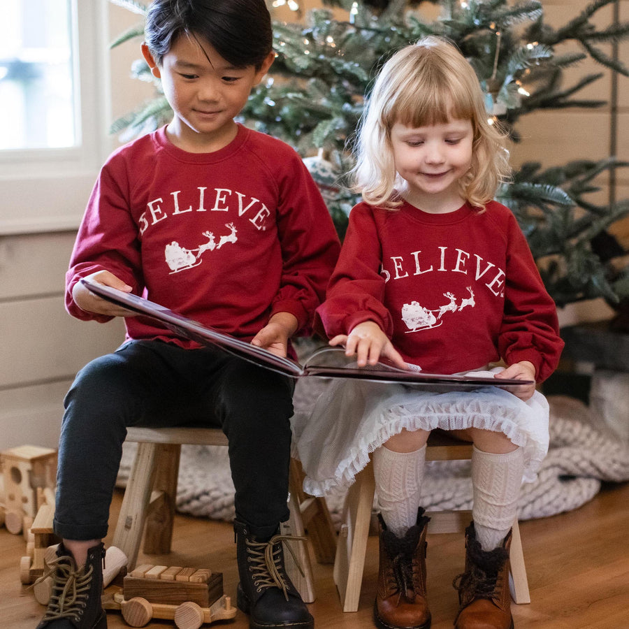 Believe Organic Cotton Sweatshirt - Brick