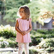 Organic Cotton Slub Tunic & Cherry Blossoms Legging Set