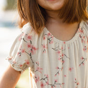 Cherry Blossoms Organic Cotton Girl Jumpsuit