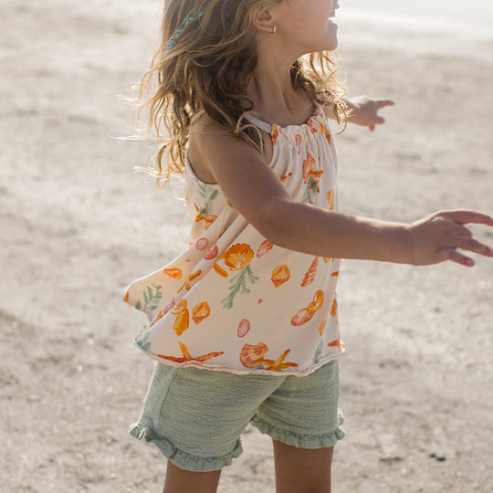 Organic Cotton Starfish & Shells Tank & Shorts Set