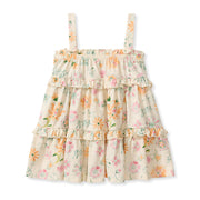 Mediterranean Floral Organic Cotton Dress & Diaper Cover