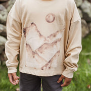 Organic Cotton  Mountains Long Sleeve Shirt - Semolina