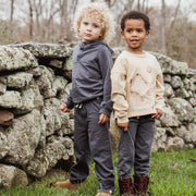 Organic Cotton  Mountains Long Sleeve Shirt - Semolina
