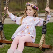 Organic Cotton Groovy Ghouls Tunic & Leggings Set - Lavender Petal