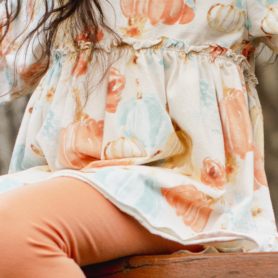 Organic Cotton Autumn Beauty Tunic & Leggings Set - Clementine