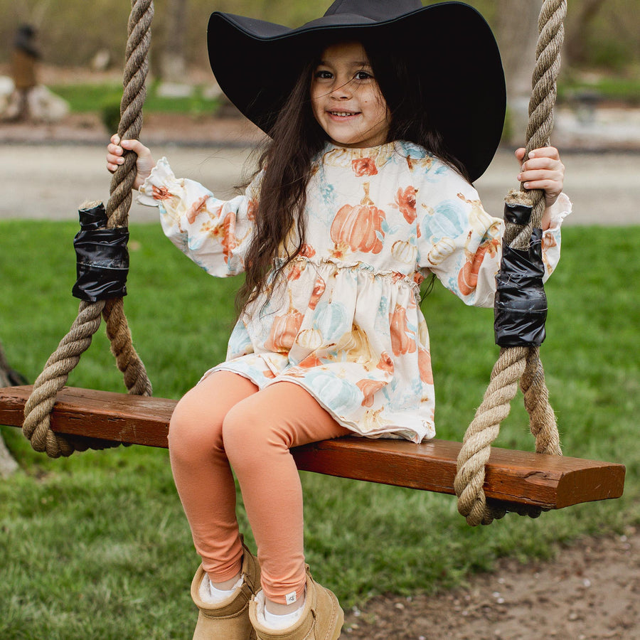 Organic Cotton Autumn Beauty Tunic & Leggings Set - Clementine