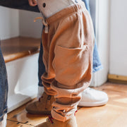 Organic Cotton Waffle Thermal Pant - Camel